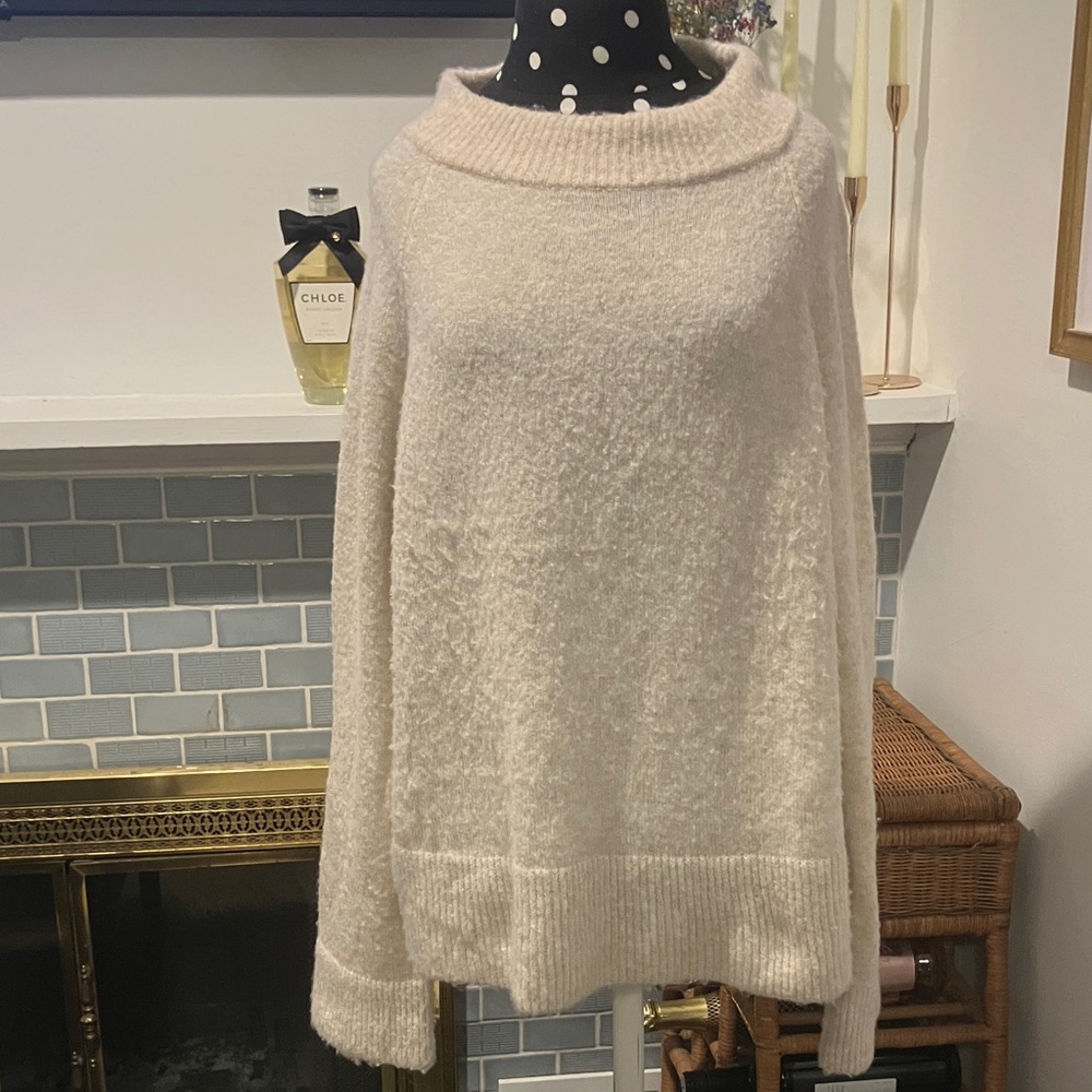 John + Jenn Cream Cowl Neck Sweater